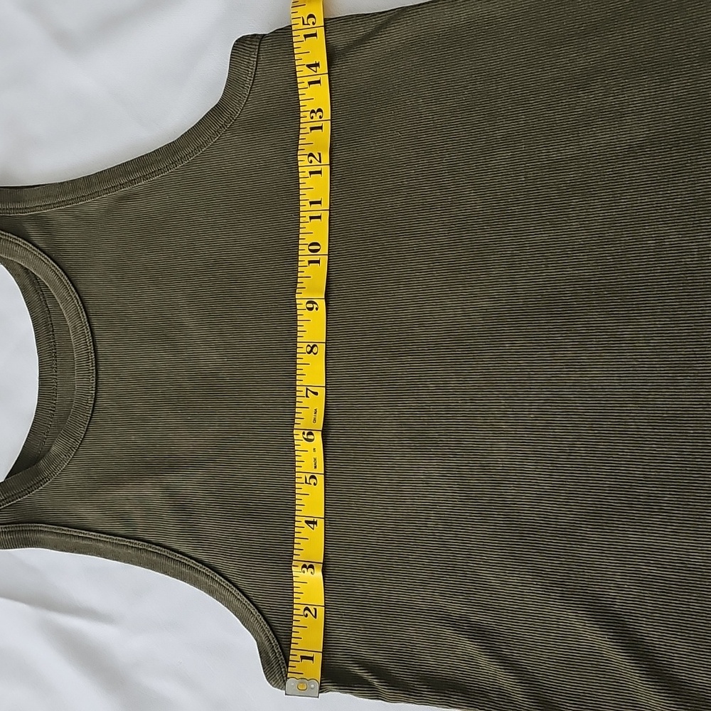 a new day Olive Green Ribbed Tank Top Women's XL - Picture 3 of 7